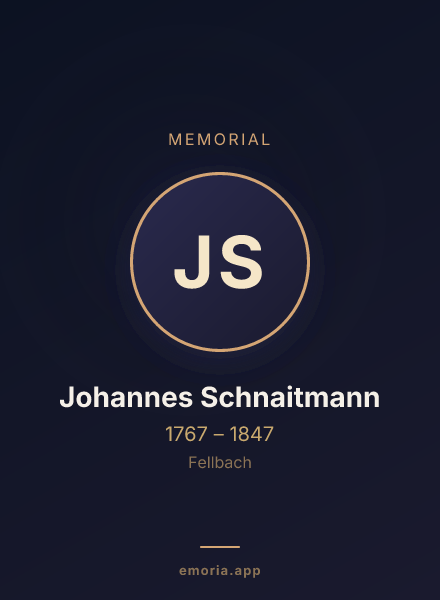 Memorial portrait of Johannes Schnaitmann