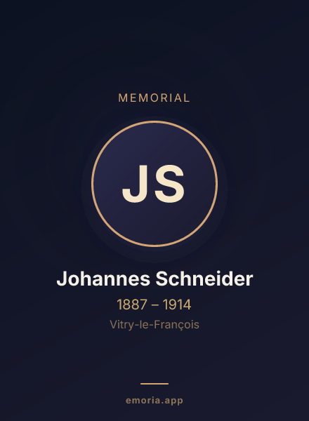 Memorial portrait of Johannes Schneider