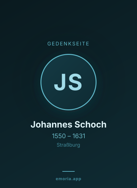 Gedenkportrait von Johannes Schoch