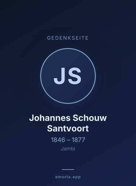 Gedenkportrait von Johannes Schouw Santvoort