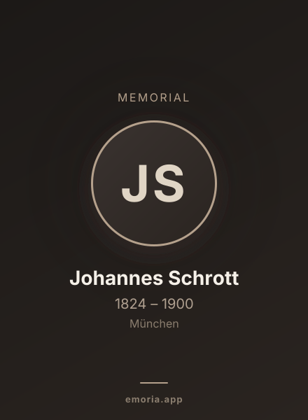 Memorial portrait of Johannes Schrott
