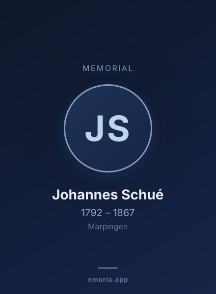 Memorial portrait of Johannes Schué