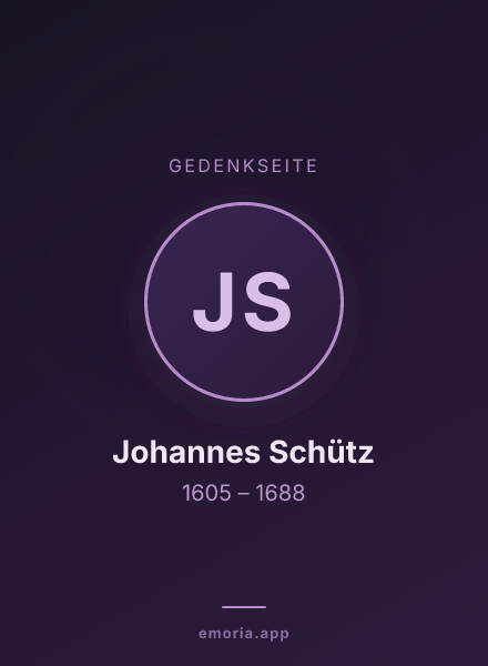Gedenkportrait von Johannes Schütz