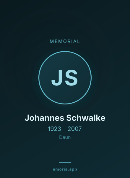 Memorial portrait of Johannes Schwalke