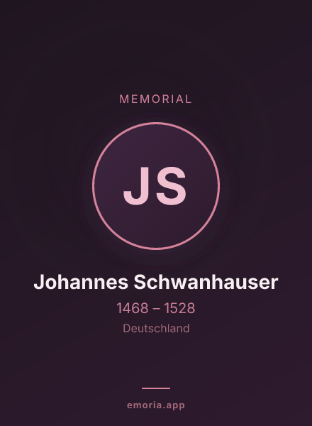 Memorial portrait of Johannes Schwanhauser