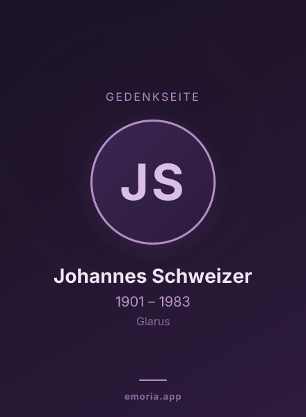 Gedenkportrait von Johannes Schweizer