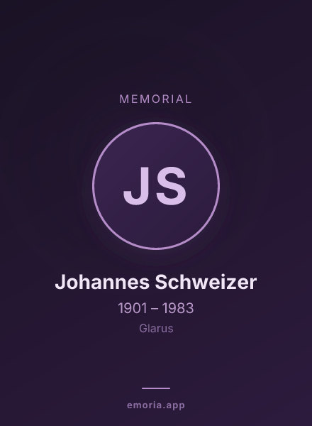Memorial portrait of Johannes Schweizer