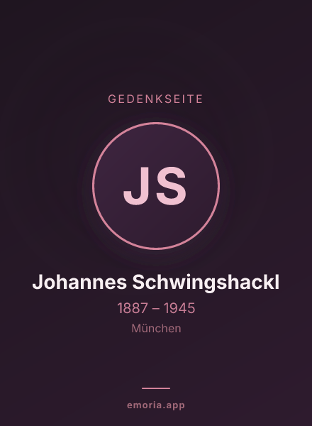 Gedenkportrait von Johannes Schwingshackl
