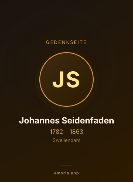 Gedenkportrait von Johannes Seidenfaden