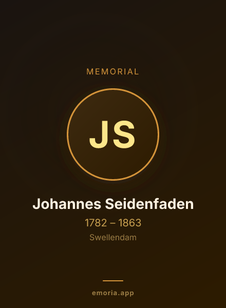 Memorial portrait of Johannes Seidenfaden