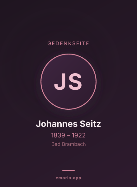 Gedenkportrait von Johannes Seitz