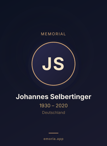 Memorial portrait of Johannes Selbertinger