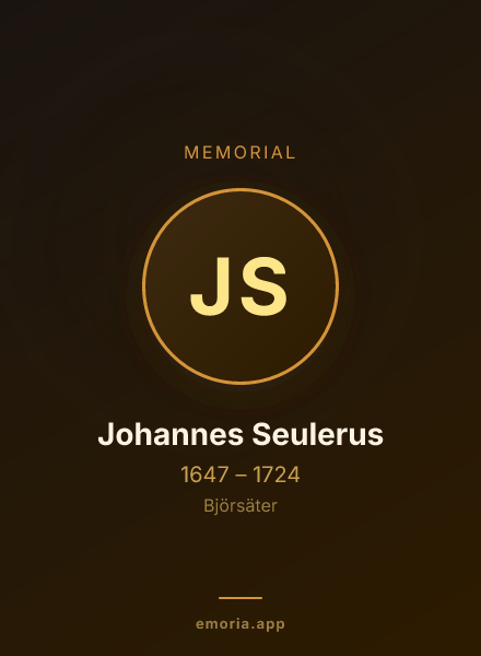 Memorial portrait of Johannes Seulerus