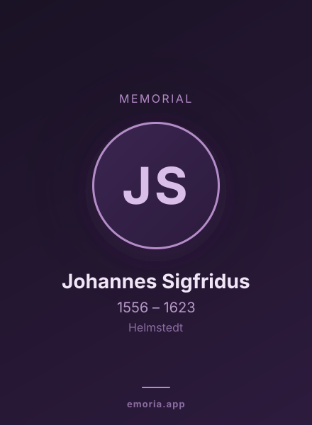 Memorial portrait of Johannes Sigfridus