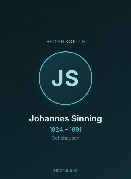 Gedenkportrait von Johannes Sinning