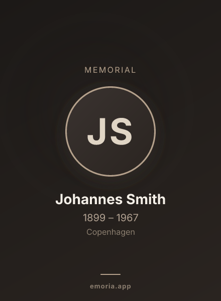 Memorial portrait of Johannes Smith
