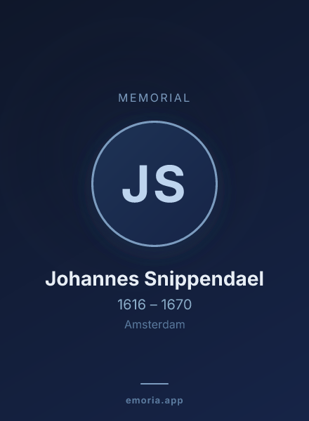 Memorial portrait of Johannes Snippendael