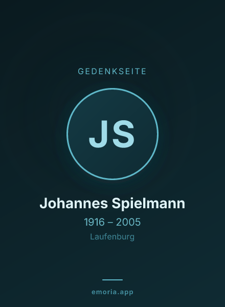 Gedenkportrait von Johannes Spielmann