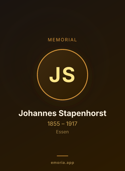 Memorial portrait of Johannes Stapenhorst