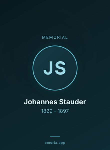 Memorial portrait of Johannes Stauder