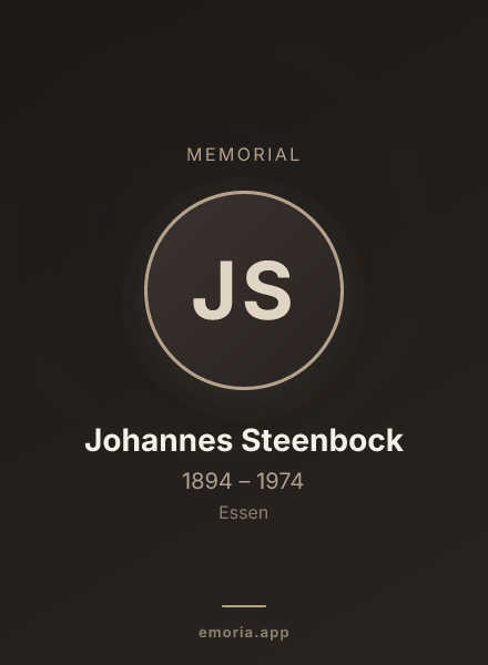 Memorial portrait of Johannes Steenbock