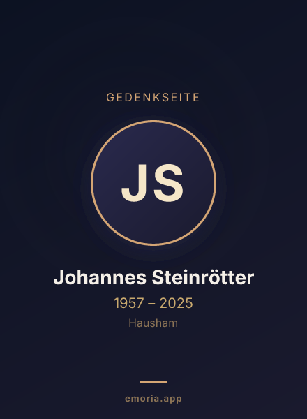 Gedenkportrait von Johannes Steinrötter