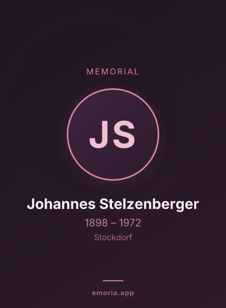Memorial portrait of Johannes Stelzenberger