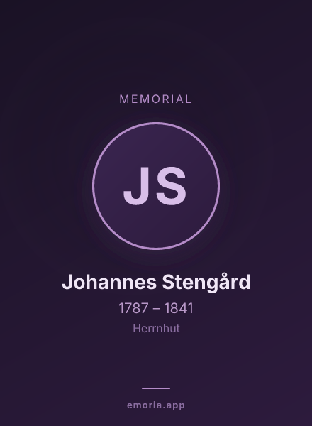 Memorial portrait of Johannes Stengård