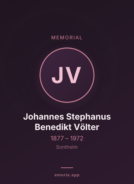 Memorial portrait of Johannes Stephanus Benedikt Völter