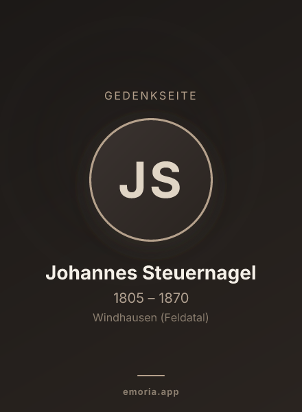Gedenkportrait von Johannes Steuernagel