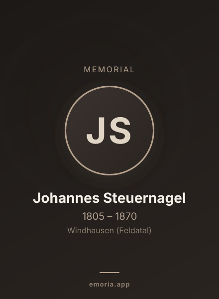 Memorial portrait of Johannes Steuernagel