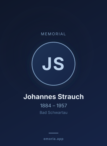 Memorial portrait of Johannes Strauch