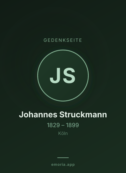 Gedenkportrait von Johannes Struckmann