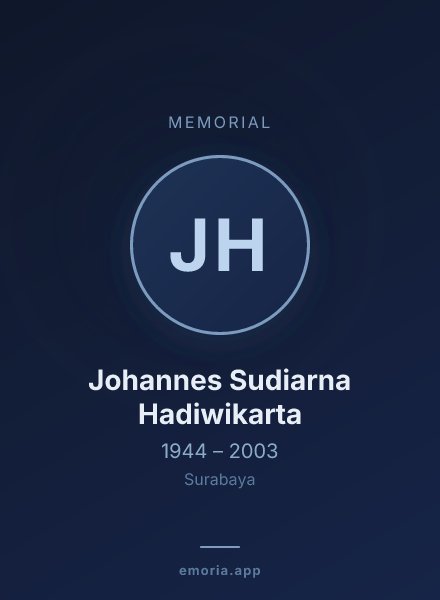 Memorial portrait of Johannes Sudiarna Hadiwikarta