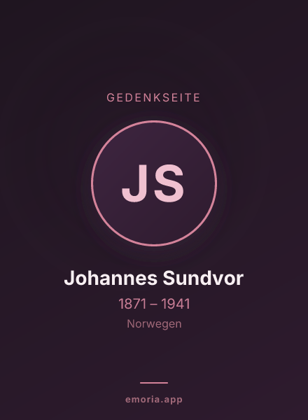 Gedenkportrait von Johannes Sundvor