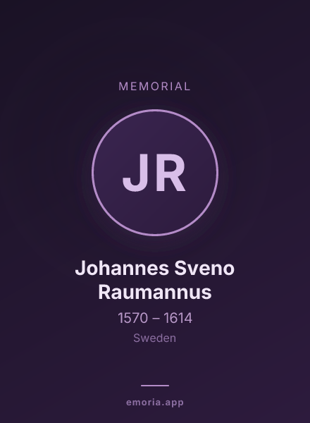 Memorial portrait of Johannes Sveno Raumannus