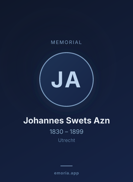 Memorial portrait of Johannes Swets Azn