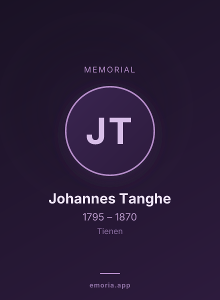 Memorial portrait of Johannes Tanghe