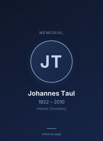 Memorial portrait of Johannes Taul