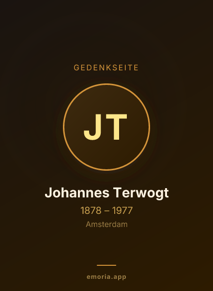 Gedenkportrait von Johannes Terwogt