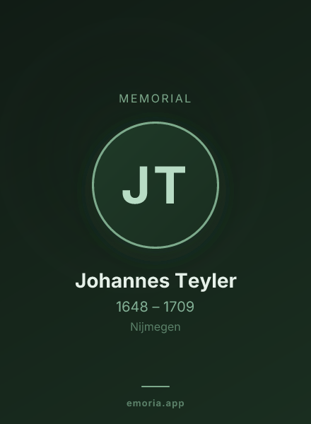 Memorial portrait of Johannes Teyler