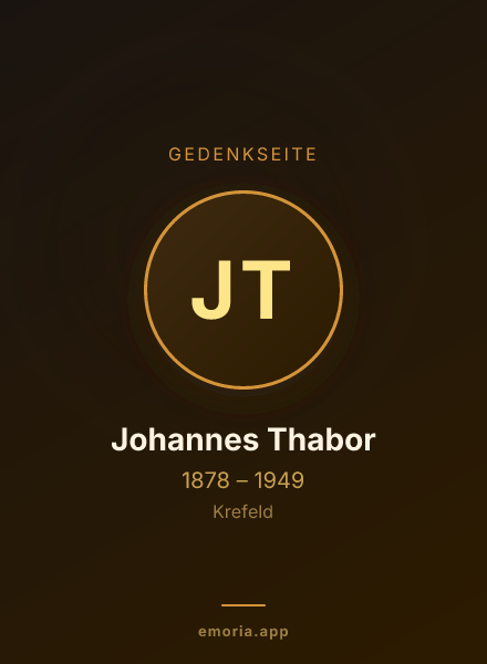 Gedenkportrait von Johannes Thabor