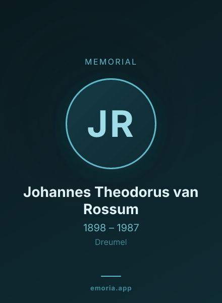 Memorial portrait of Johannes Theodorus van Rossum
