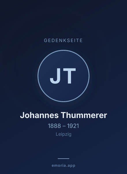 Gedenkportrait von Johannes Thummerer