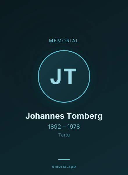 Memorial portrait of Johannes Tomberg