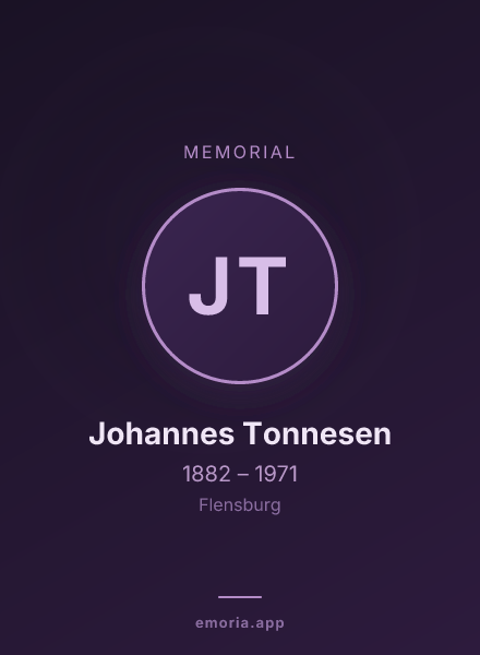 Memorial portrait of Johannes Tonnesen