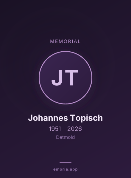Memorial portrait of Johannes Topisch