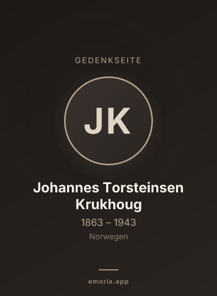 Gedenkportrait von Johannes Torsteinsen Krukhoug
