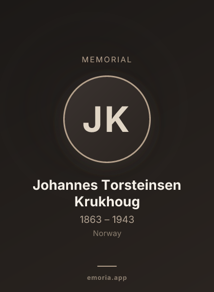 Memorial portrait of Johannes Torsteinsen Krukhoug