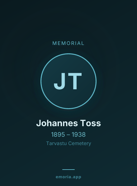 Memorial portrait of Johannes Toss